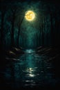 Mystical Moonlit Mayhem: A Haunting Nighttime Adventure Through