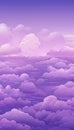 Mystical moonlit sky in purple gradient with clouds, ideal as a captivating phone background