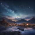 Mystical night sky with a constellation of mythical creatures A dreamy and imaginative celestial background2