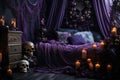Mystical Nocturne: Gothic Luxury and Lavender Light