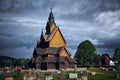 Mystical place, Heddal stave church, Norway. Largest stave church in Norway. Heddal Stavkirke in Notodden, beautifull turistic