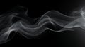 Mystical Plumes: Black Background with Enigmatic Smoke