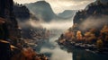 Mystical River Canyon: A Poetic Landscape With Fall Colors