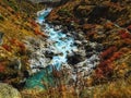 Mystical river with glossy water