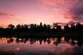 Mystical Sunrise at Angkor Wat Temple, Cambodia Royalty Free Stock Photo