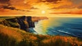 Mystical Sunrise: Impressionistic Masterpiece Unveiling Cliffs of Moher Beauty