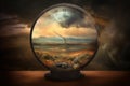 Mystical Surreal clock stone. Generate Ai