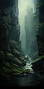 Mystical Terrains: A Dark Painting Of Karst Landscape