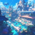 Mystical Underwater World with Mermaid Village
