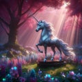 A mystical unicorn. generative ai Royalty Free Stock Photo