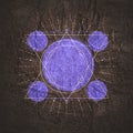 Mystical vintage gothic geometry thin lines symbol Royalty Free Stock Photo