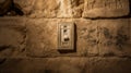 Mystical Wall-Mounted Light Switch in Ancient Tomb Interior