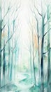 Mystical Watercolor Christmas Whispering Woods AI Generated