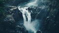 Mystical Waterfall: A Dark And Serene View Of Nature\'s Power