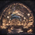 Mystical Wine Cellar - Stock Image
