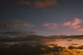 A mystically colored pre-thunderstorm fall sky.