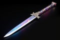 Mystifying Exotic short sword banner. Generate Ai Royalty Free Stock Photo