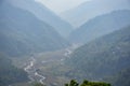 The mystique view of himalayan river gorge and river trail Royalty Free Stock Photo