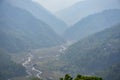 The mystique view of himalayan river gorge and river trail