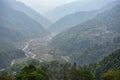The mystique view of himalayan river gorge and river trail Royalty Free Stock Photo