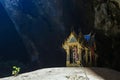 Mystique view to the Phraya Nakhon Cave with the Khuha Kharuehat Pavilion illuminated by Sun through the Hole in the Rocky Top