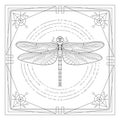 Mystyc dragonfly illustration