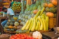 Gourds on display in an Indian market