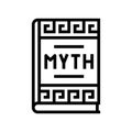 myth book ancient greece line icon vector illustration Royalty Free Stock Photo