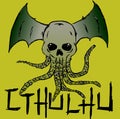 The myth of Cthulhu by Lovecraft Royalty Free Stock Photo