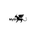 Myth dragon horse logo design