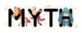 Myth Flat Text Composition Royalty Free Stock Photo
