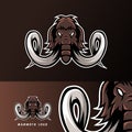 Myth mammoth elephant mascot sport esport logo template