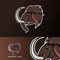 Myth mammoth elephant mascot sport gaming esport logo template for streamer squad team club