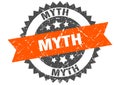 Myth stamp. myth grunge round sign.