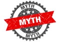 Myth stamp. myth grunge round sign.