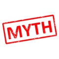 Myth stamp sign. myth grunge rubber stamp on white background