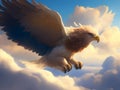 Mythical Aerial Beings: Embrace the Wonder of Griffins in Flight Royalty Free Stock Photo