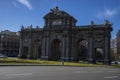 Mythical alcala door in the capital of Spain, Madrid