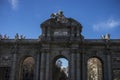 Mythical alcala door in the capital of Spain, Madrid