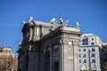 Mythical alcala door in the capital of Spain, Madrid