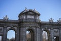 Mythical alcala door in the capital of Spain, Madrid