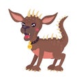 Mythical animal Chupacabra. Stylized cartoon character.