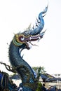 Mythical animal statue lanna style at Wat Rong Suea Ten temple in Chiang Rai, Thailand