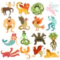 Mythical Creatures Set Royalty Free Stock Photo