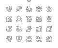 Mythical creatures Well-crafted Pixel Perfect Vector Thin Line Icons 30 2x Grid for Web Graphics and Apps