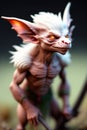Mythical evil creature from fairy tales - White Goblin