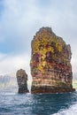 Mythical Faroe Islands in the middle of Atlantic Ocean, summer