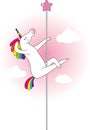 Unicorn pole dancer Royalty Free Stock Photo