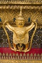 Mythical gold Buddhist statue