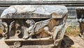 Mythical griffin in Temple of Apollo,Didyma near Aydin province Turkey Royalty Free Stock Photo